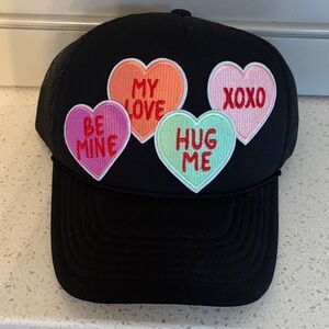 Valentine black trucker hat! New!